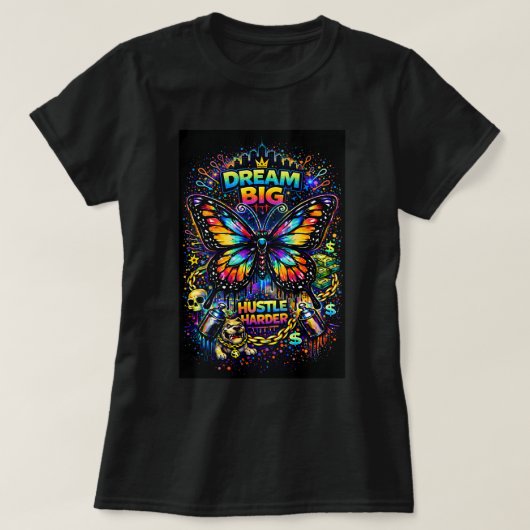 Butterfly Tees Co グラフィティ バタフライ シャツ 0047821 (デザイン正面)