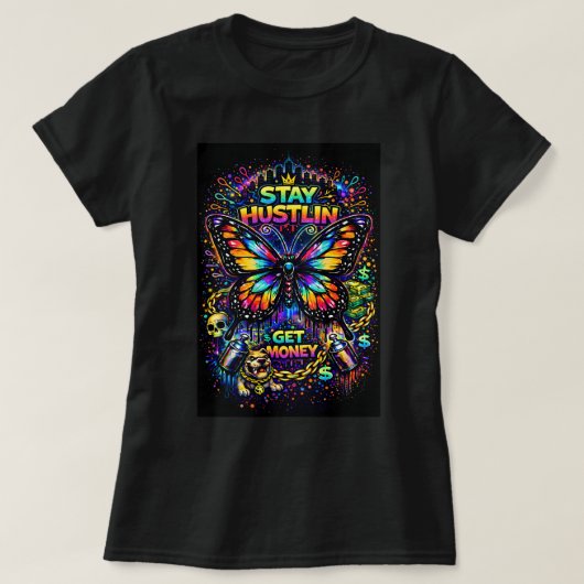 Butterfly Tees Co グラフィティ バタフライ シャツ 0047822 (デザイン正面)