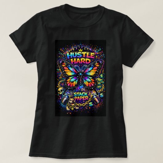 Butterfly Tees Co グラフィティ バタフライ シャツ 0047823 (デザイン正面)