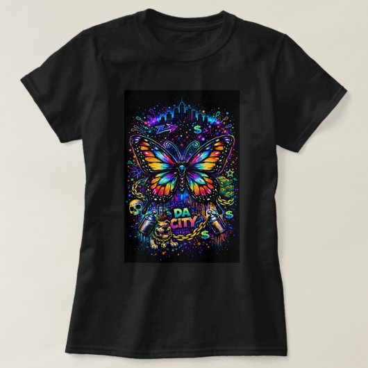 Butterfly Tees Co グラフィティ バタフライ シャツ 0047824 (デザイン正面)