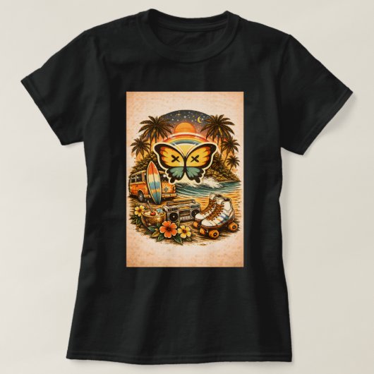 Butterfly TEES CO. レトロバタフライシャツ 0047882 Tシャツ (デザイン正面)