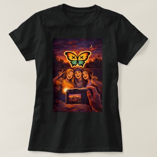 Butterfly TEES CO. レトロバタフライシャツ 0047884 Tシャツ (デザイン正面)