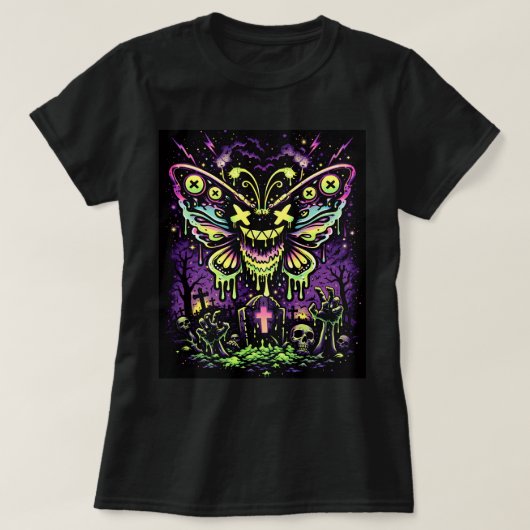 Butterfly Tees Co. Graveyard Butterfly 0047762 Tシャツ (デザイン正面)