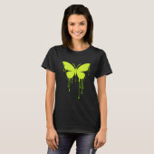 Butterfly Tees Co. Green Butterfly Drip 0047733 Tシャツ (正面フル)