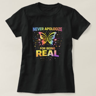 Butterfly Tees Co. Never Apologize 0047727 Tシャツ