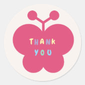 Butterfly thank you sticker  ラウンドシール (正面)