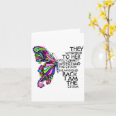 Butterfly They Whispered To Her You Cant Withstand カード (黄色い花)