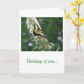 Butterfly Thinking of You カード (黄色い花)