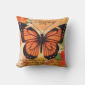 Butterfly Throw Pillow 1 Timothy 4:12 クッション (正面)