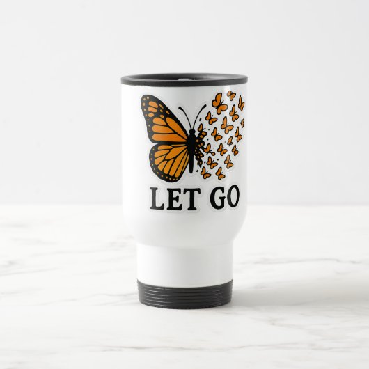 Butterfly Transforming into Tiny Butterflies  トラベルマグ (中央)