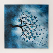 Butterfly Tree - Blue Marble Mist ジグソーパズル (横)