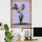 Butterfly Tulips Print, Poster ポスター (ホームオフィス)