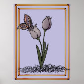 Butterfly Tulips Print, Poster ポスター (正面)
