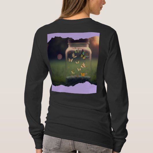 Butterfly Unique Design Tシャツ (裏面)