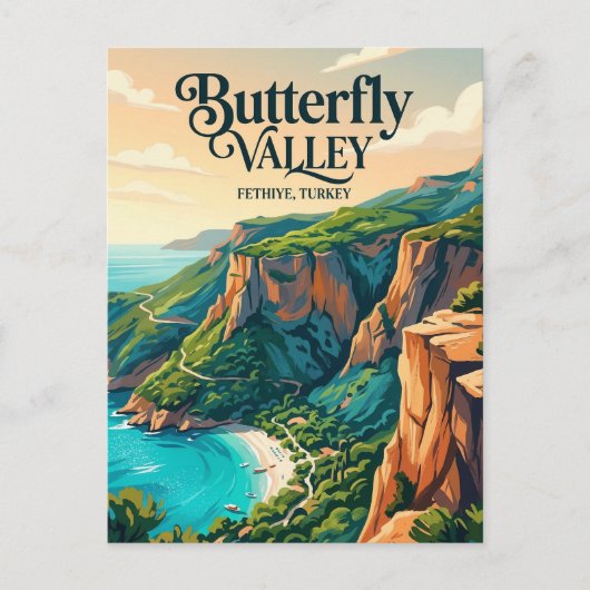 Butterfly Valley Turkey ポストカード (正面)