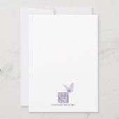 Butterfly Wildflower Baby Shower 招待状 (裏面)