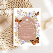 Butterfly Wildflower Baby Shower Invitation 招待状
