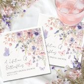 Butterfly Wildflower Bridal Shower スタンダードカクテルナプキン