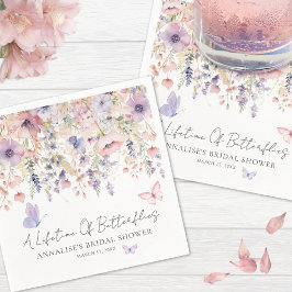 Butterfly Wildflower Bridal Shower スタンダードカクテルナプキン