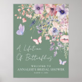 Butterfly Wildflower Bridal Shower ポスター (正面)
