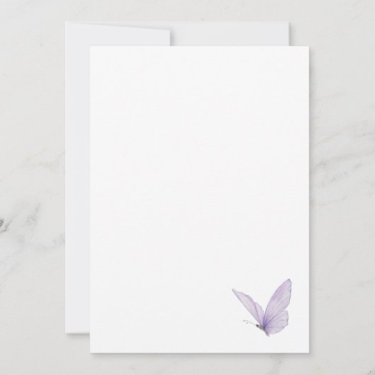 Butterfly Wildflower Bridal Shower 招待状 (裏面)