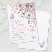 Butterfly Wildflower Bridal Shower 招待状