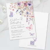 Butterfly Wildflower Bridal Shower 招待状