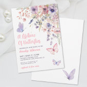 Butterfly Wildflower Bridal Shower 招待状