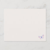 Butterfly Wildflower Bridal Shower Advice エンクロージャーカード (裏面)