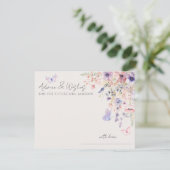 Butterfly Wildflower Bridal Shower Advice エンクロージャーカード (スタンド正面)