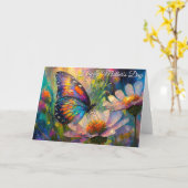 Butterfly Wildflower Sunrise Mother's Day カード (黄色い花)