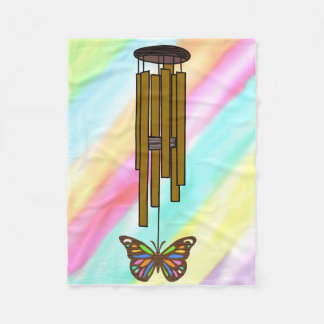 butterfly wind chime blanket フリースブランケット