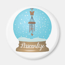 Butterfly windchime snow globe 