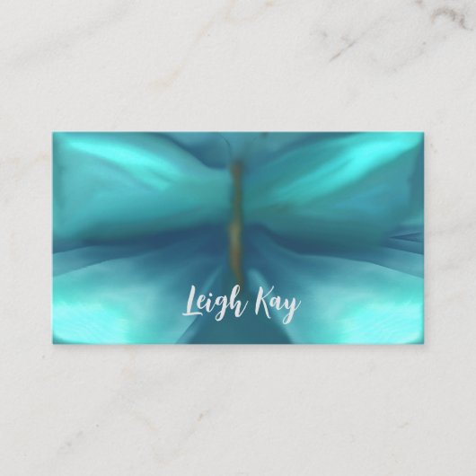 Butterfly, Wings, Blue, Abstract,Business Card 名刺 (正面)