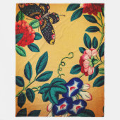 Butterfly with a bush woven polar blanket フリースブランケット (正面)