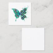 Butterfly with Green Peacock Feathers コーリングカード (正面/裏面)