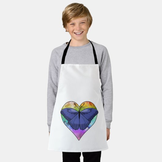 Butterfly with Heart エプロン (着用した状態)