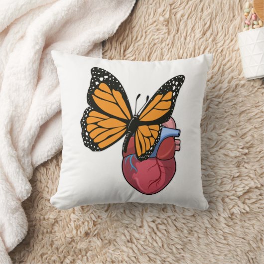 Butterfly with Heart クッション (ブランケット)