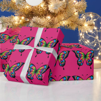 Butterfly wrapping paper ラッピングペーパー