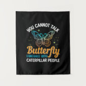 Butterfly You Cannot Talk Butterfly Language タペストリー (正面)