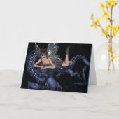 Butterflygirlのドラゴンのファンタジーのブランクの挨拶状 カード (黄色い花)