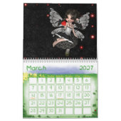 Butterflygirlのドラゴンのファンタジー カレンダー (3月 2027)