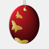 Butterflysの円のオーナメント セラミックオーナメント (右)