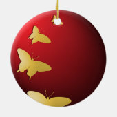 Butterflysの円のオーナメント セラミックオーナメント (裏面)