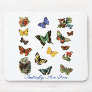 Butterflysは自由です マウスパッド