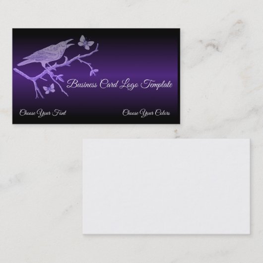 Butterflys & Ravenロゴ名刺 名刺 (正面/裏面)