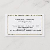 Butterlyの金ゴールドの円の木 名刺 (裏面)