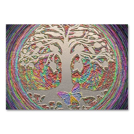 Butterlyの金ゴールドの木 テーブルナンバー (正面)