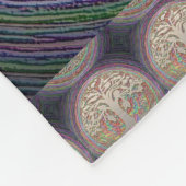 Butterlyの金ゴールドの木 フリースブランケット (角)