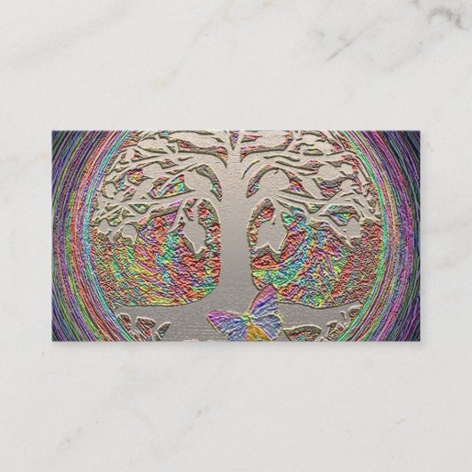 Butterlyの金ゴールドの木 名刺 (正面)